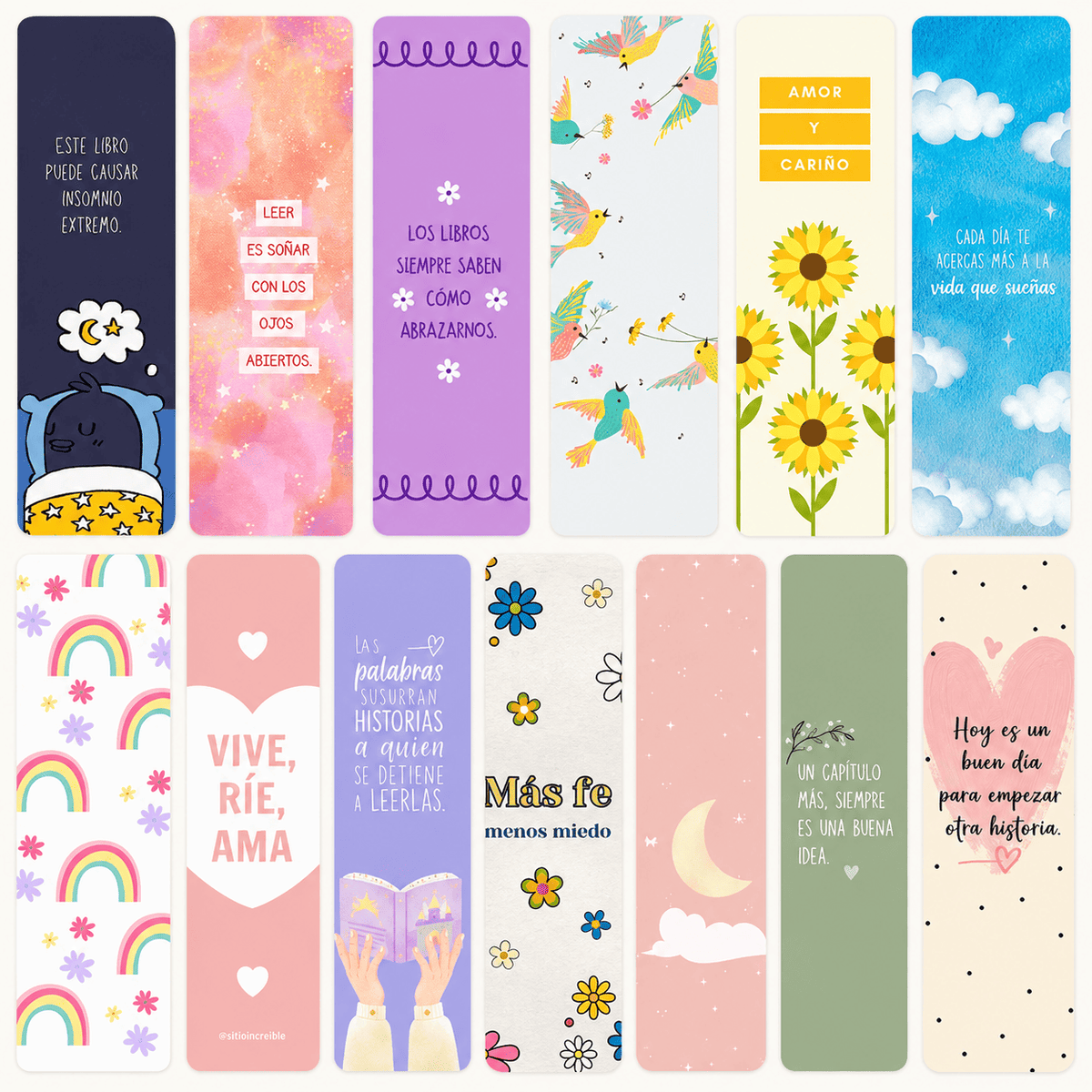 MarcaPáginas — Colección de 50 Diseños